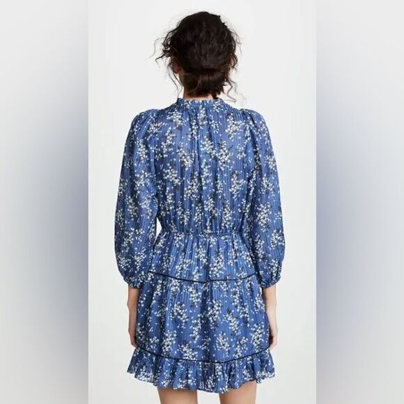 Ulla Johnson $637 Brienne Mini Dress in Cornflower Blue - Picture 7 of 13